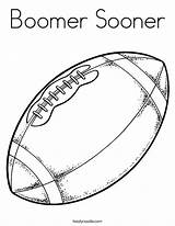 Coloring Football Sooner Boomer Print Ll sketch template