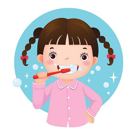 brushing teeth clip art vector images illustrations istock