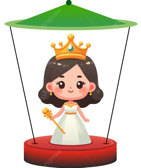 cute little princess in beautiful white dress vector design cartoon