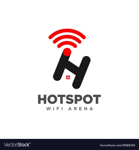 hotspot wifi logo design template royalty  vector image