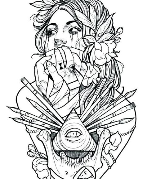 printable tattoo coloring pages  adults