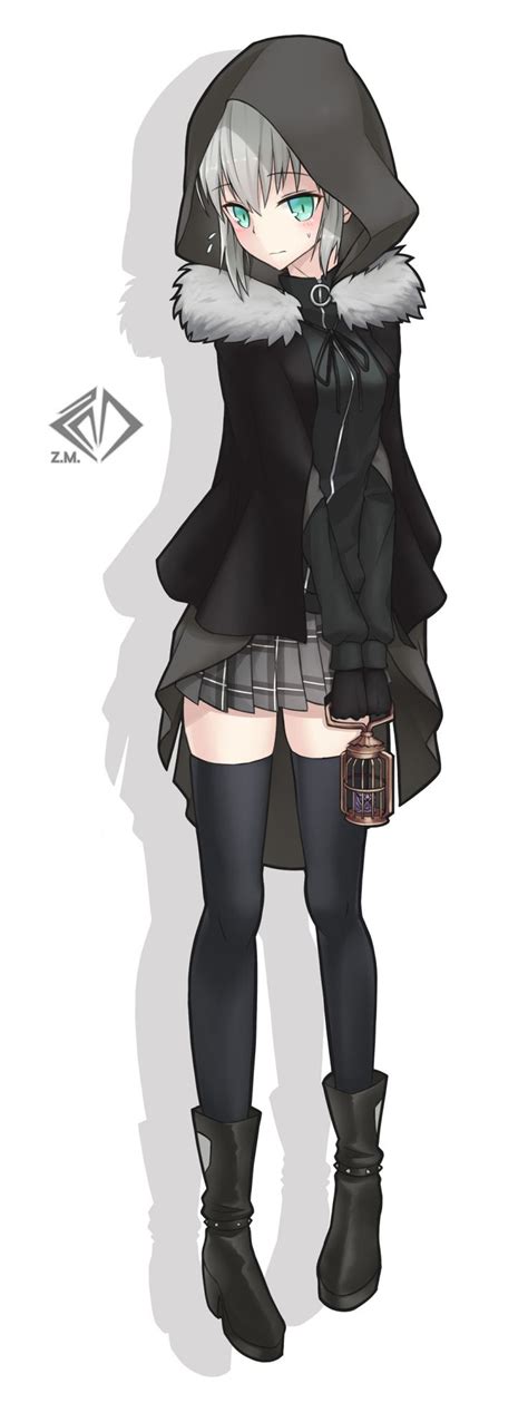 safebooru 1girl absurdres artist name bangs black footwear black