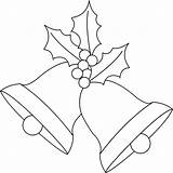 Bells Christmas Bell Holly Template Pngkit sketch template