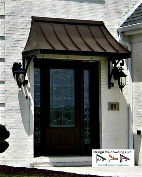 pin  mwb melanie  berrett  home exterior detail door awnings front door awning metal