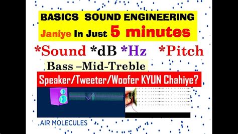 sound engineering basic   minutes dbhzbasstreblemidspeakerswoofers kyun youtube