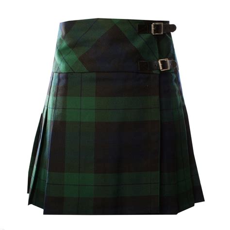 Ladies Black Watch Skirt Kilt Billie Style Size 46