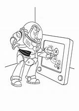 Coloring Buzz Lightyear Pages Print Toy Story Disney Size sketch template