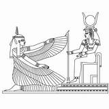 Egipcios Dioses Colorear Egipto Gods Egyptian Isis Maat Goddesses Hellokids Deidades Antiguo sketch template