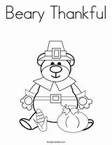 Coloring Thankful November Pages Printable Being Beary Thanksgiving Color Print Am Pilgrim Twistynoodle Bear Kids Noodle Turkey Twisty Book Worksheets sketch template