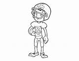 Rugby Boy Little Coloring Player Coloringcrew sketch template