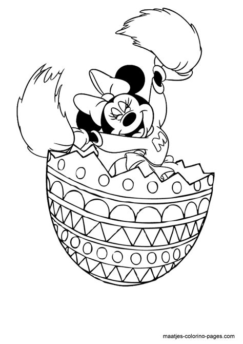 minnie mouse easter egg coloring pages