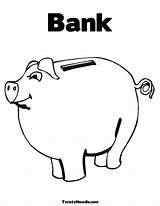 Bank Piggy Coloring Pages Printable Jenifer sketch template