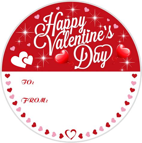 60pcs Valentines Stickers Valentines Day To From Stickers