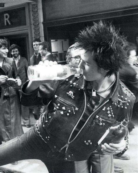 sid vicious after signing the sex pistols contract with a