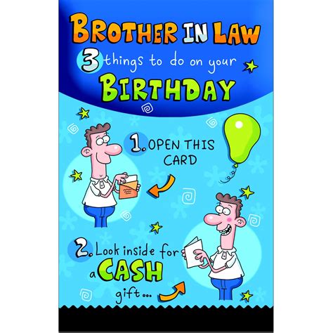 brother in law birthday cards funny card design template