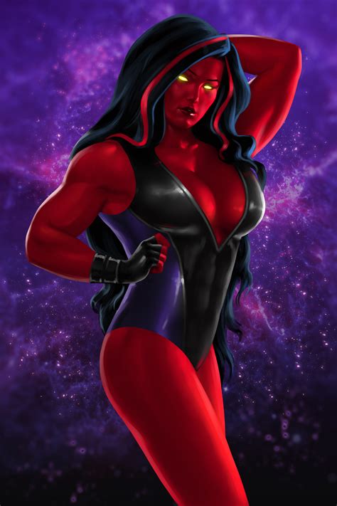 natalya kovalyova as red she hulk by maximiliandraco on