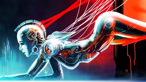 sci fi women sexy cyborg robot mech wallpapers hd desktop and