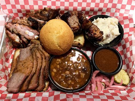 [i ate] texas barbecue with brisket burnt pork butts rib