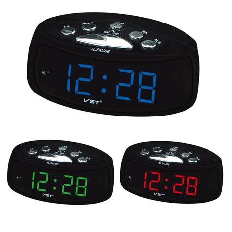eu plug   large display led alarm digital clock electronic desktop digital table clock