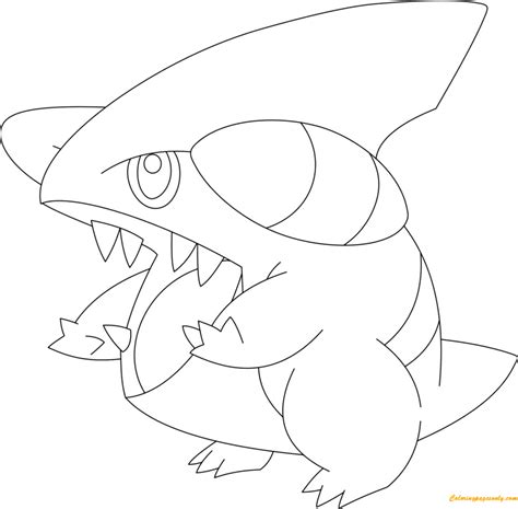 gible pokemon coloring page  coloring pages