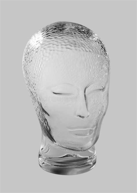 glass head profile stock image image  mouth isolated