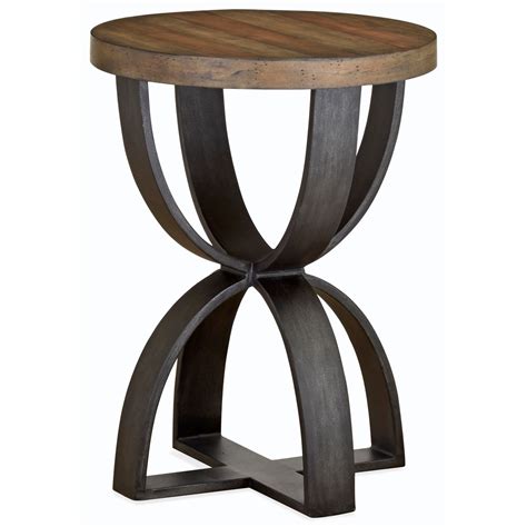 magnussen home bowden   rustic  accent table  solid wood
