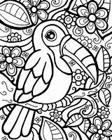 Toucan Coloring Pages Cute Zentangle Print Printable Animal Flower Etsy Doodle Color Sold Sheets Choose Board Kids sketch template