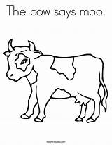 Coloring Cow Moo Says Pages Clack Click Print Comments Change Template sketch template