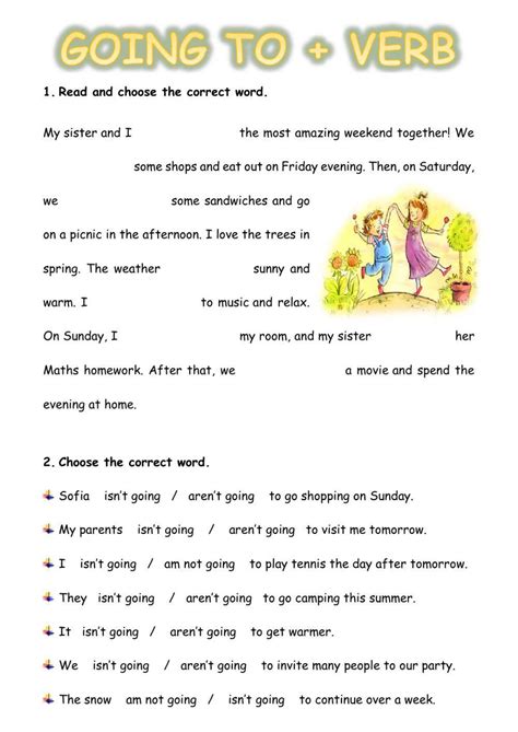 verb worksheet  worksheets