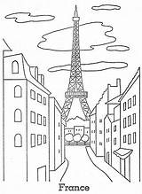 Monumentos Francia Eiffel Colorir Tipicos Trajes Imagems sketch template