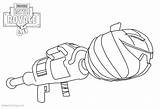 Fortnite Coloring Pages Pumpkin Launcher Weapon Printable Print Color Kids sketch template
