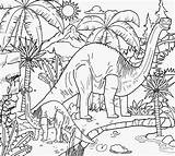 Dinosaurs Printable Coloring Pages Jurassic Dino Volcano Kids Brontosaurus Family Drawing Cartoon Jungle Dan Color Bog Lands Humid Ecology Tropical sketch template