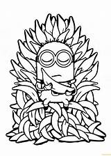Minions Minion Coloring Pages Banana Kids Bananas Color Tree Many Sheets Printable Children Halloween Fruits Fruit Print Few Details Cartoon sketch template