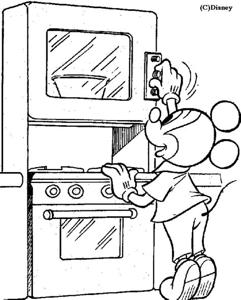 kitchen colouring pages coloring home