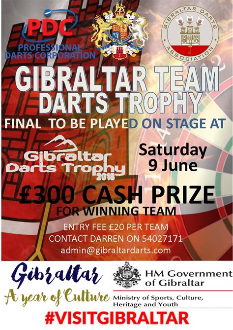 gibraltar team darts trophy  gibraltar darts
