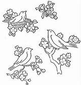 Embroidery Patterns Birds Bird Vintage Broderie Dessin Hand Designs Oiseaux Pattern Coloriage Silhouette Oiseau Sweet Sampler Life Au Peinture Fr sketch template