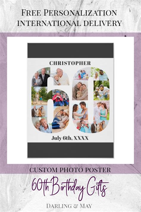 photo collage number  personalized  birthday poster zazzlecom