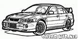 Mitsubishi Corsa Carreras 1999 Colorkid Carros Corrida Rennwagen sketch template