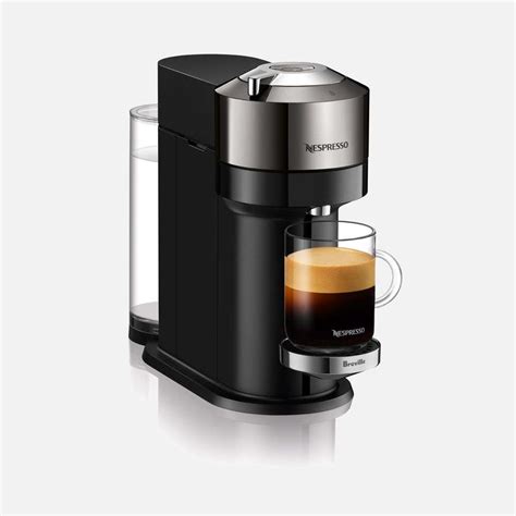 vertuo  deluxe dark chrome nespresso coffee capsule machine  breville linen chest