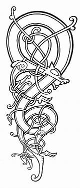 Celtic Viking Norse Knot Embroidery Dessin Patterns Celtique Knotwork Coloriage Motif Knots Entrelacs Celtico Keltische Drago Celtiques Wikinger Nordische Serpent sketch template