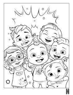 cocomelon coloring pages characters xcoloringscom   happy