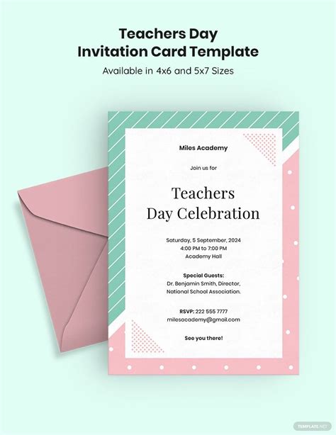 teachers day invitation card template ad sponsored day