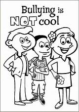 Bullying Anti Coloring Pages Cool Bully Kind Colouring Sheets Lettering Boys Girls Stop Kids Schools Others Message Safety sketch template