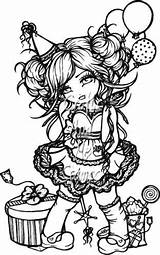 Lynn Hannah Coloring Pages Books Coloriage Adult Color Girl Whimsy Stamp Birthday Darlings Tattoo Girls Rubber Bing Printable Crafts Binged sketch template