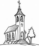 Church Coloring Pages Bell Tower Drawing Building Line Clipart Catholic Drawings Sketch Color Easy Rocks Sanctuary Clipartbest Stained Glass Template sketch template