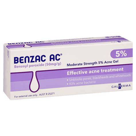 Benzac Ac Moderate Strength 5 Acne Gel 60g Discount Chemist