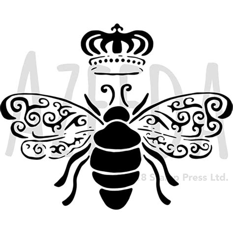 queen bee wall stencil template ws amazoncouk toys