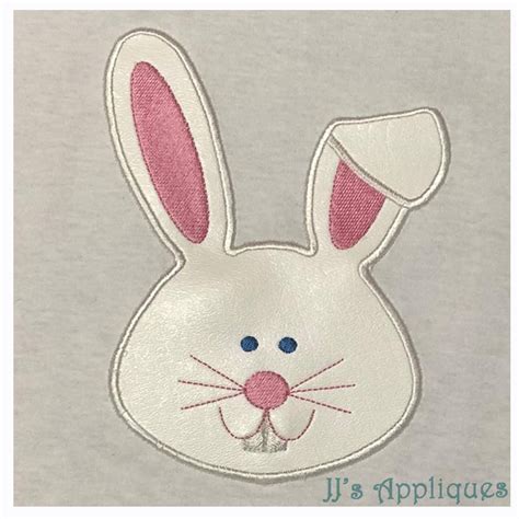 bunny face jjs appliques machine embroidery