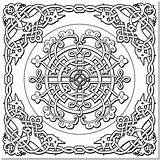 Celtic Drawing Line Cross sketch template