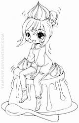Coloring Pages Yampuff Chibi Cute Anime Deviantart Printable Lineart Kawaii Food Girls Colouring Dibujos Color Coloriage Books Manga Para Creme sketch template